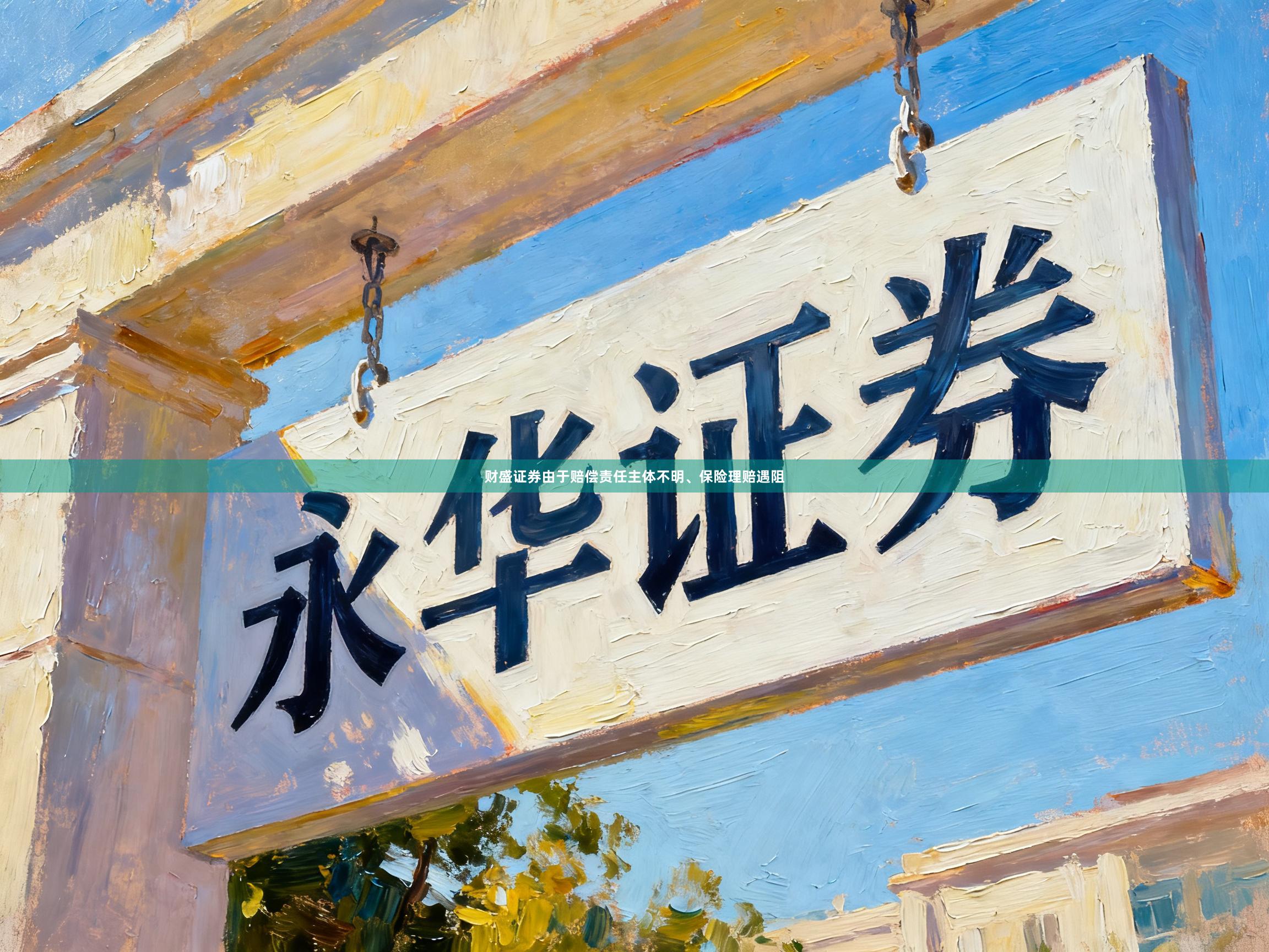 财盛证券由于赔偿责任主体不明、保险理赔遇阻